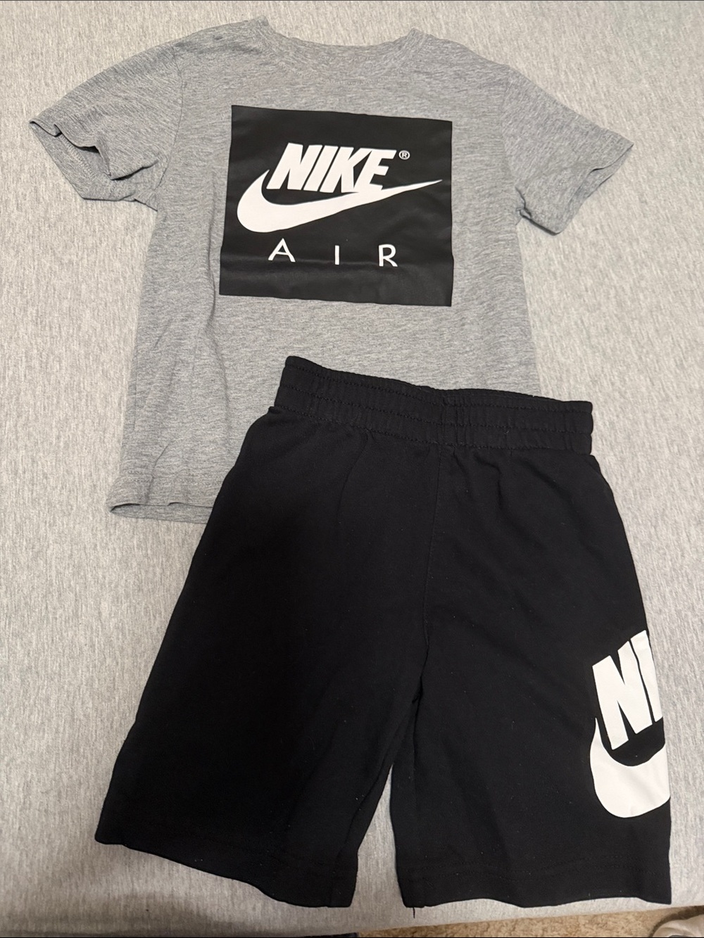 Nike Black Kids Athletic Shorts with White Logo